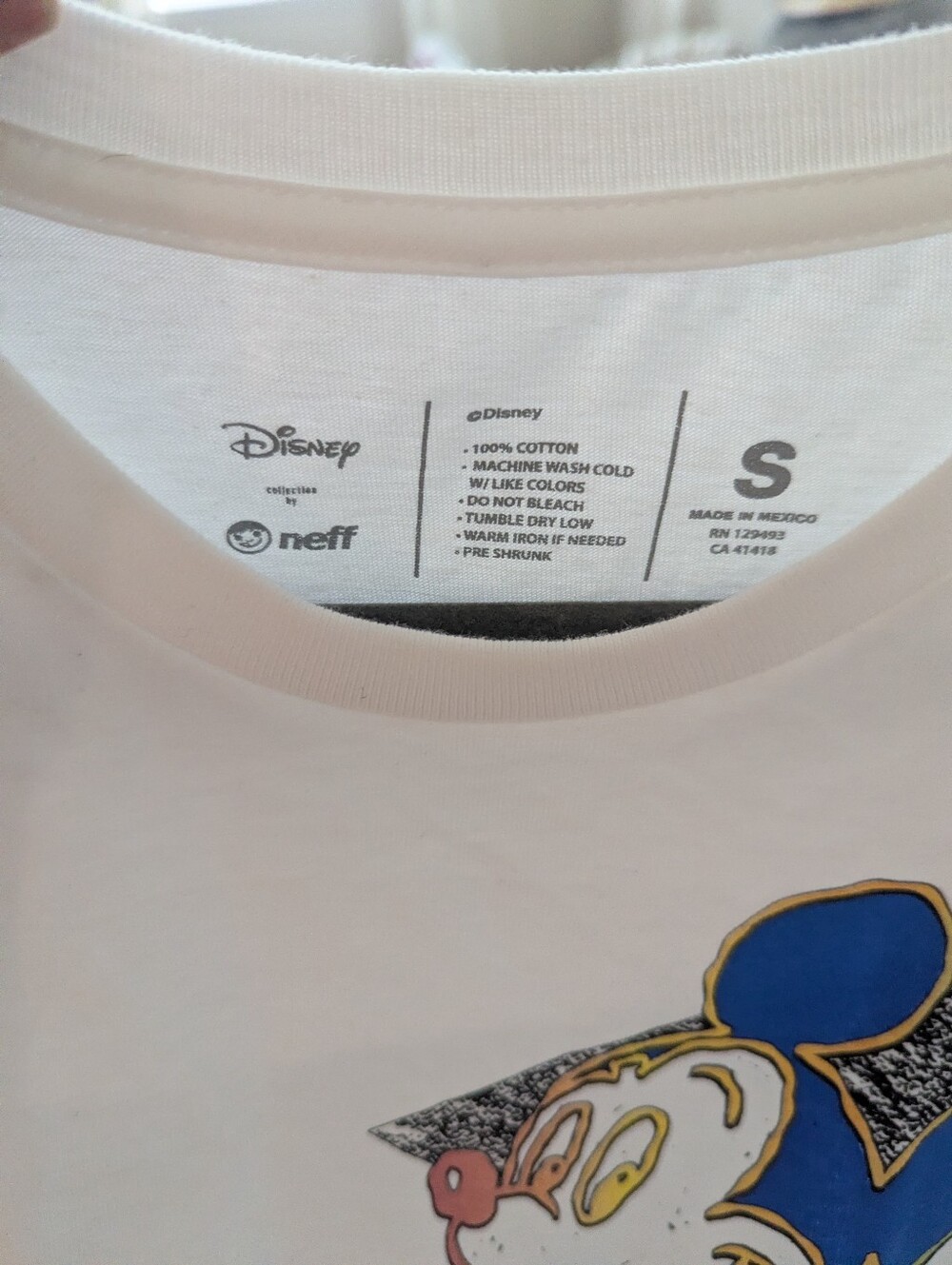 Disney W/Neff White Long-Sleeve Kids Graphic Tee - Picture 2 of 5